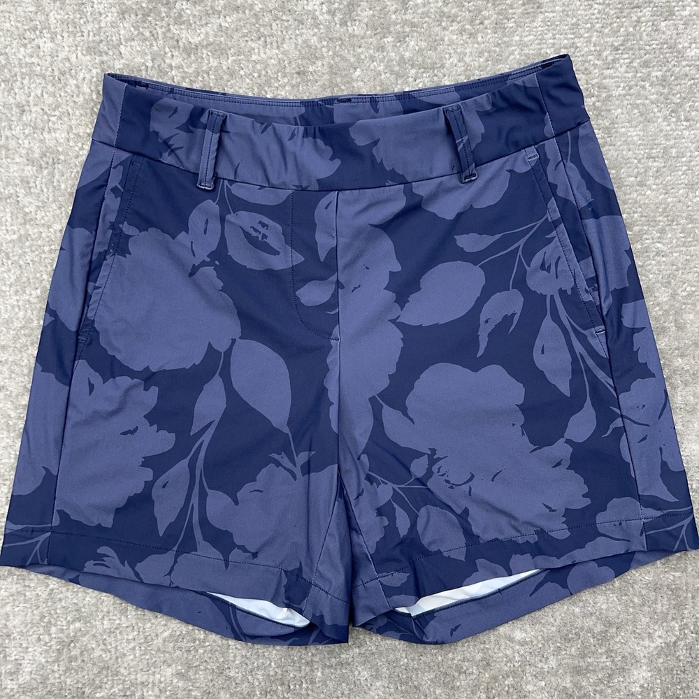 Spanx Sunshine Shorts Womens XS Pull On Stretch Chino Athletic Beach Casual Navy